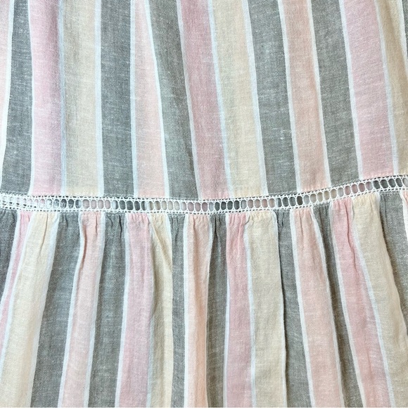 Caslon Women’s Striped Linen Blend Eyelet Maxi Dress Size XXS (00) - Picture 7 of 16